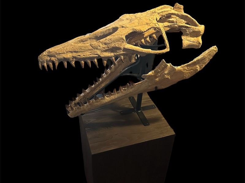 Mosasaur - Fossil skull - Thalassotitan Atrox - 65 cm - 35 cm